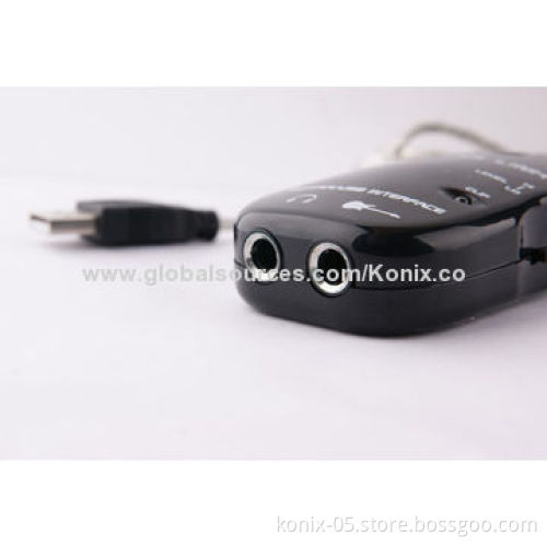 Portable guitar cable supports USB for irig mic